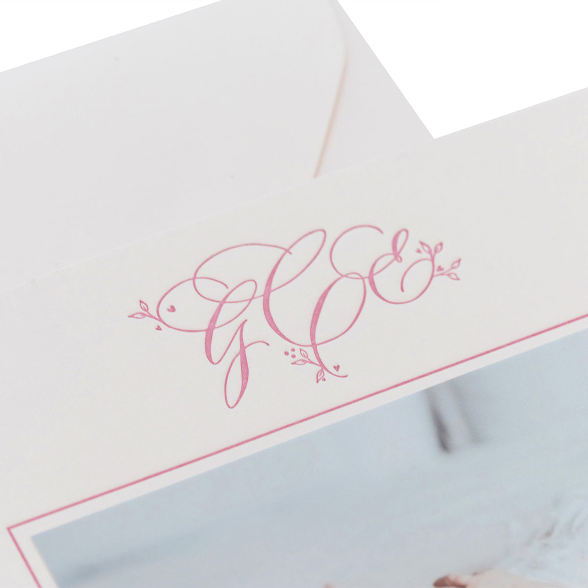 Mary Claire Birth Announcement (Custom Calligraphy Name and Monogram)
