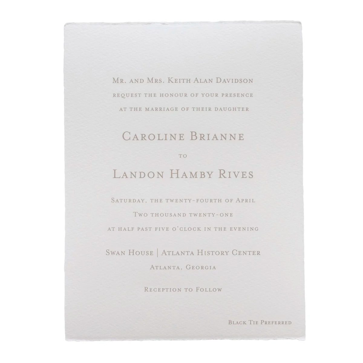 Davidson Wedding Suite (Arturo Paper)