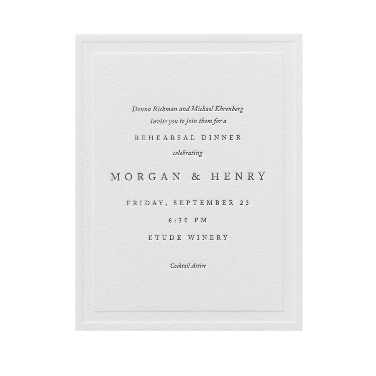 Henry Dinner Invitation