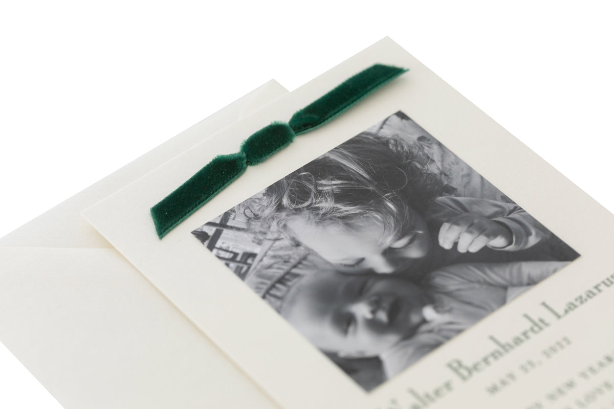James Birth Announcement (Ribbon)