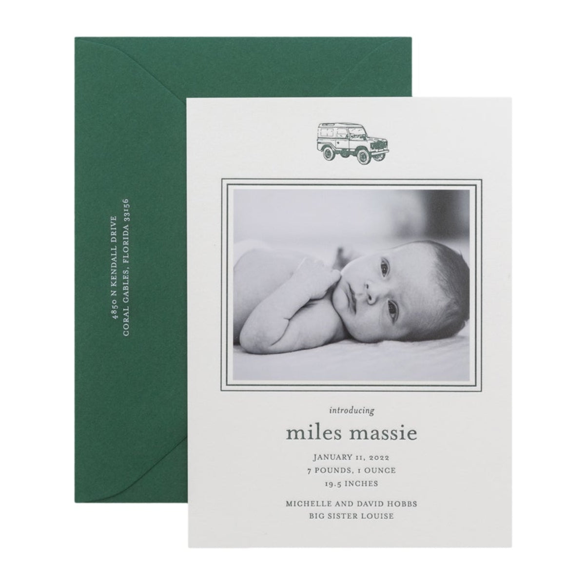 Icon Birth Announcement