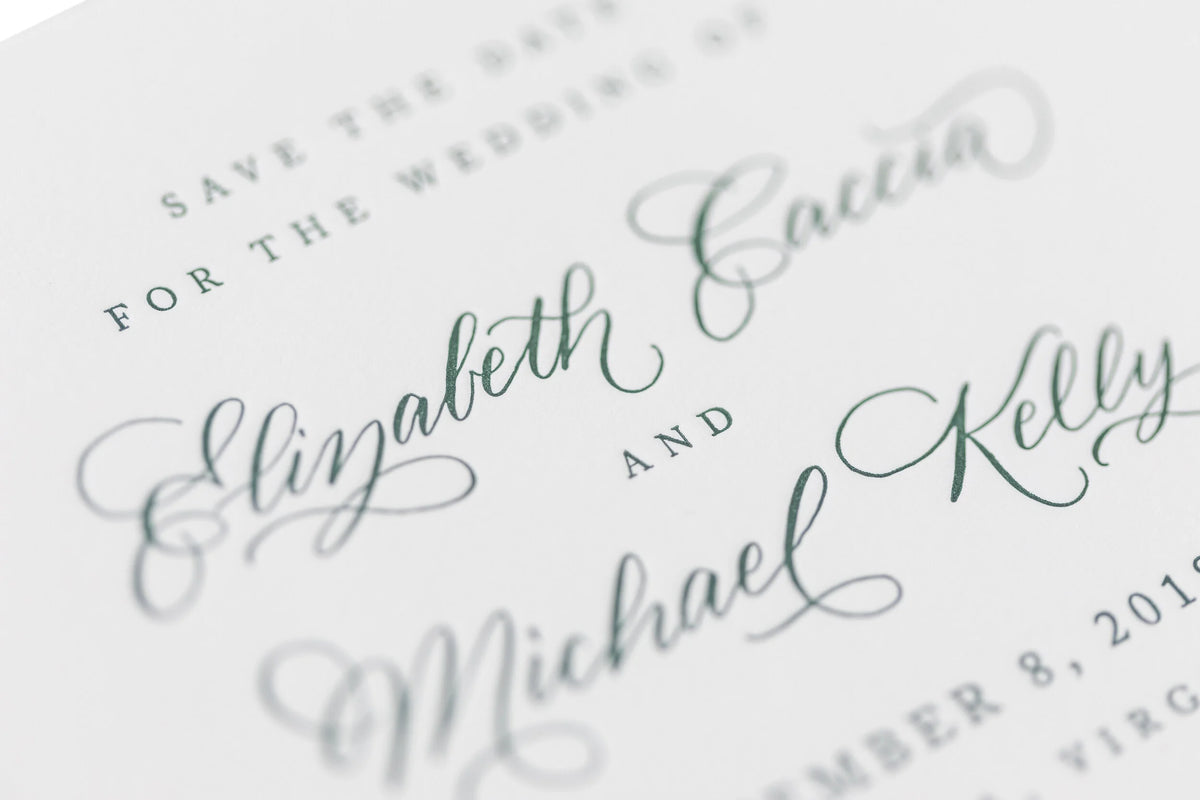 Alexandria Spot Calligraphy Save the Date
