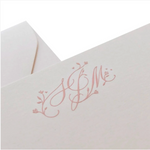 Floral Calligraphy Monogram Stationery (3-letter)