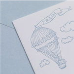 Hot Air Balloon Baby Stationery