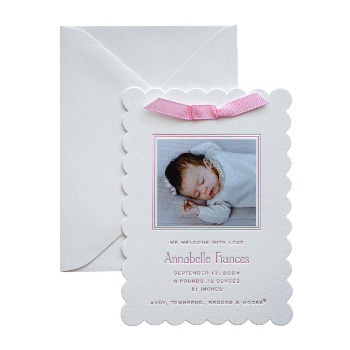 Annabelle Birth Announcement (Ribbon)