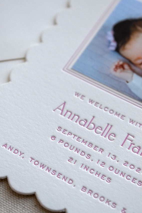 Annabelle Birth Announcement (Ribbon)