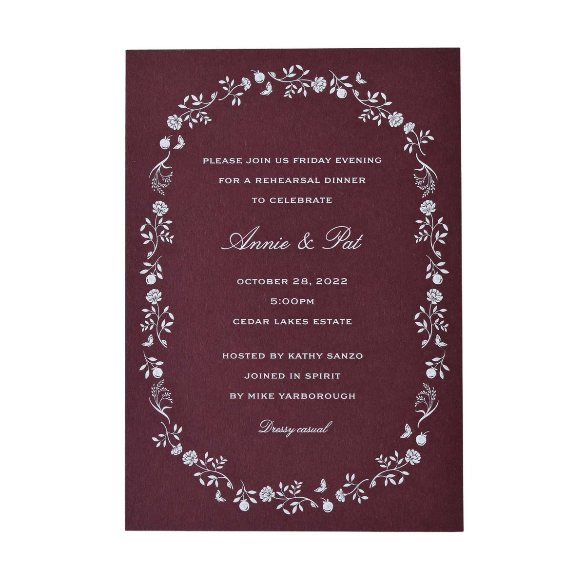 Annie Dinner Invitation