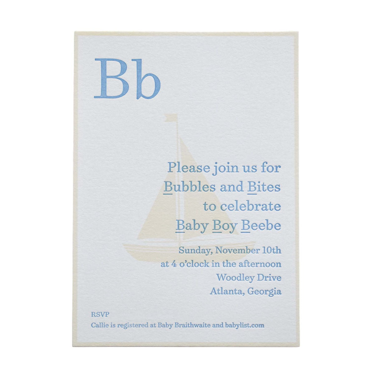 Beebe Shower Invitation