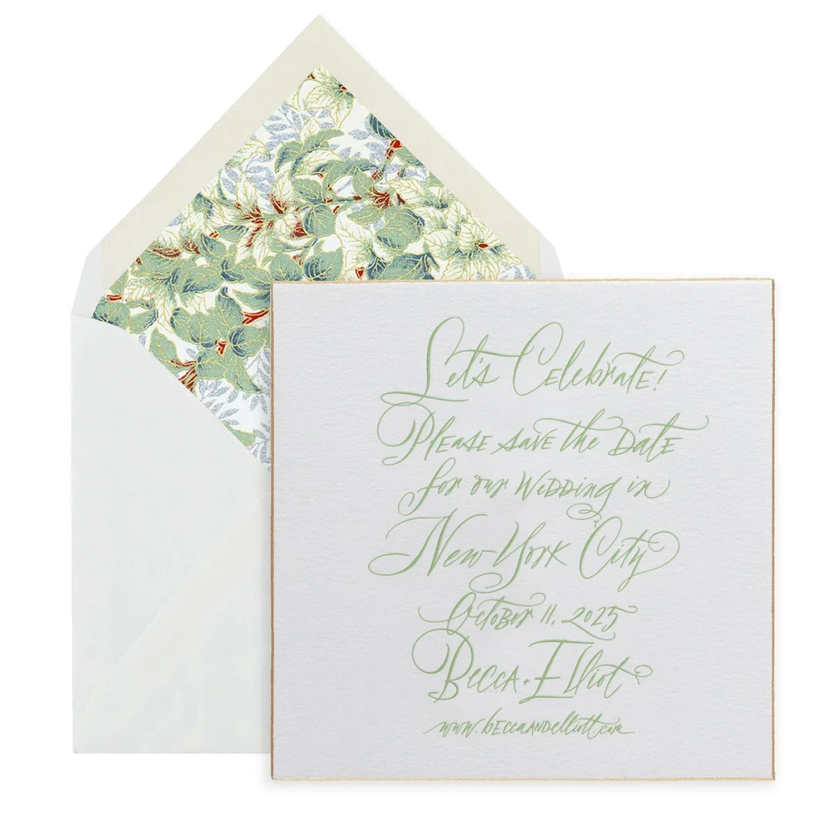 Robin Full Calligraphy Save the Date