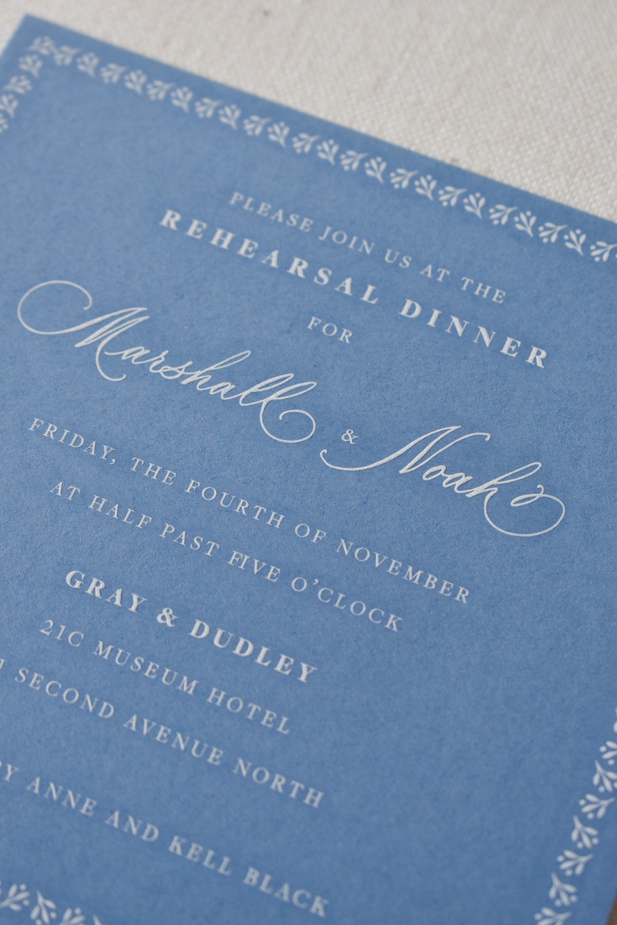 Black Dinner Invitation