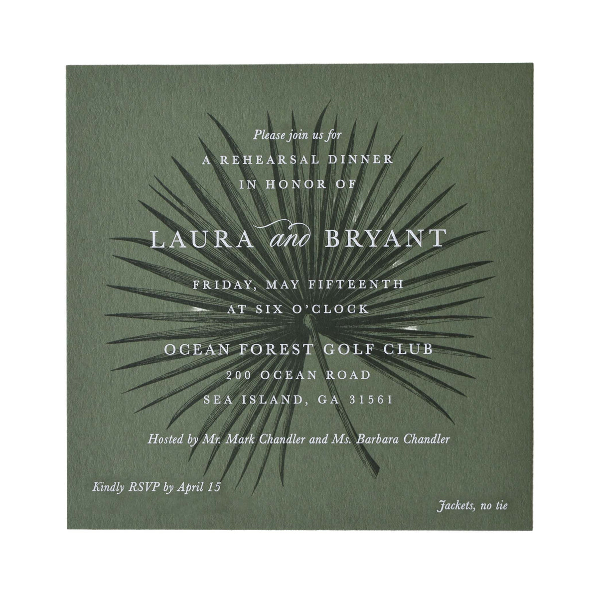 Chandler Dinner Invitation