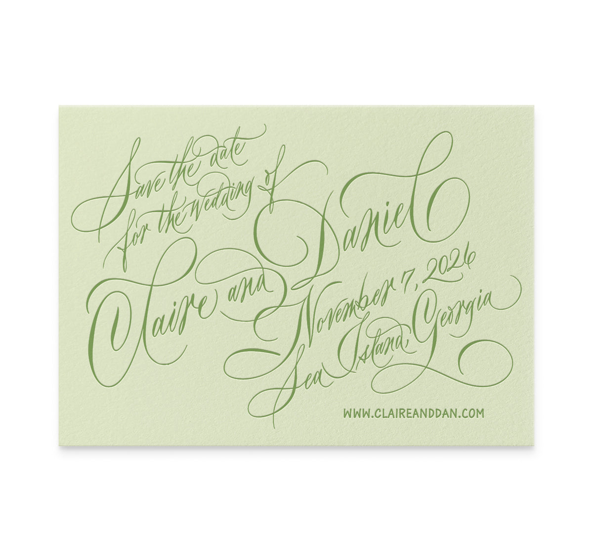 Claire Full Calligraphy Save the Date