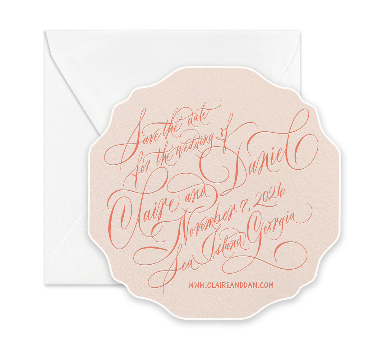 Claire Full Calligraphy Save the Date
