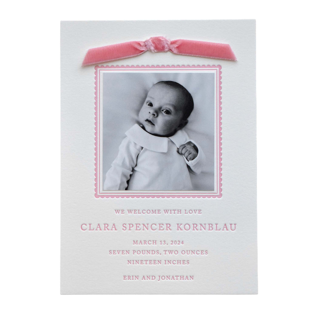 Clara Birth Announcement (Ribbon)