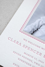 Clara Birth Announcement (Ribbon)