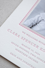 Clara Birth Announcement (Ribbon)