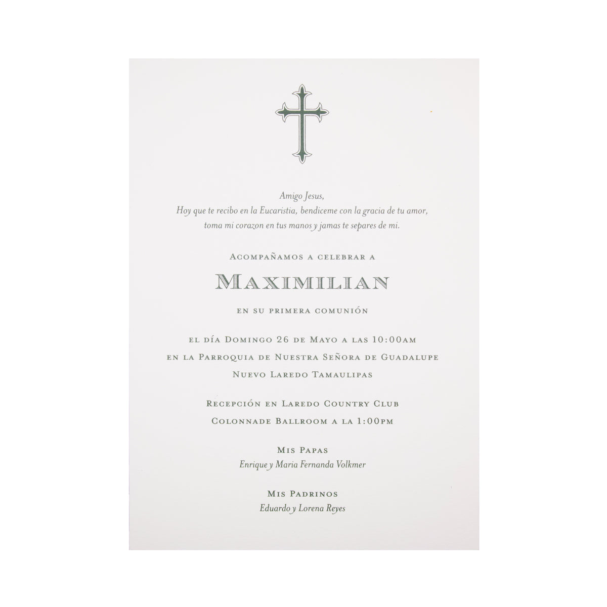 Block Baptism Invitation