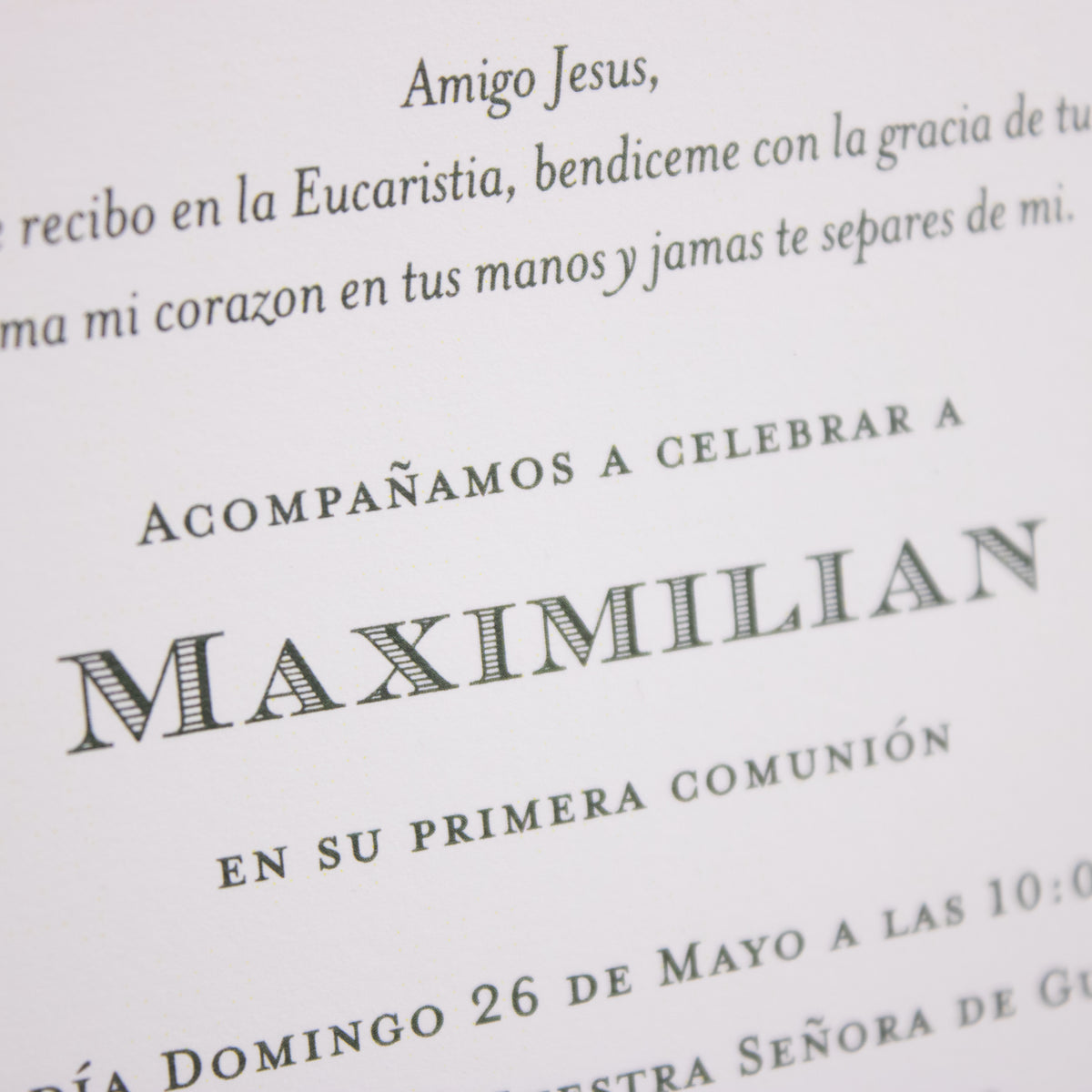 Block Baptism Invitation