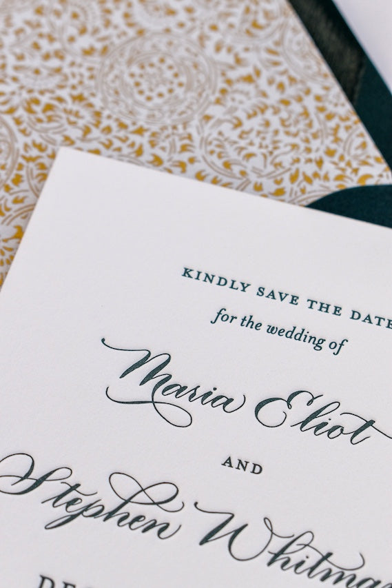 Maria Spot Calligraphy Save the Date