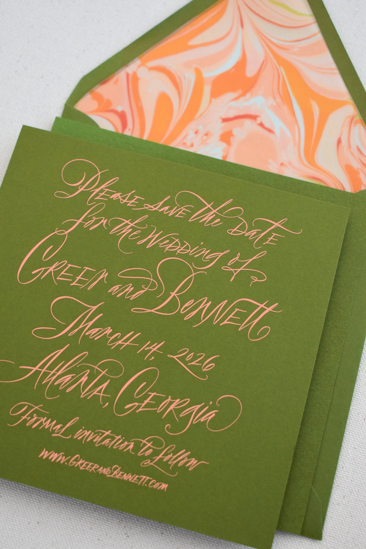 Liz Full Calligraphy Save the Date