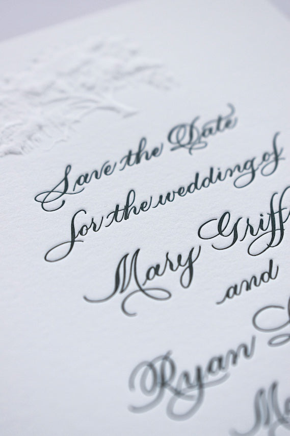Griffin Full Calligraphy Save the Date