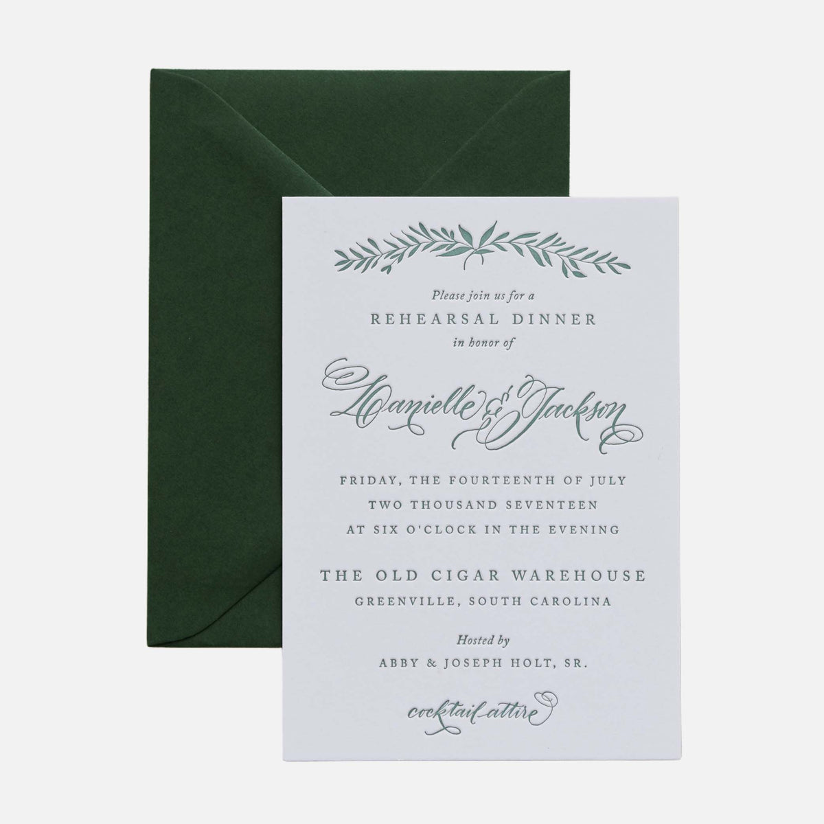 Holt Dinner Invitation