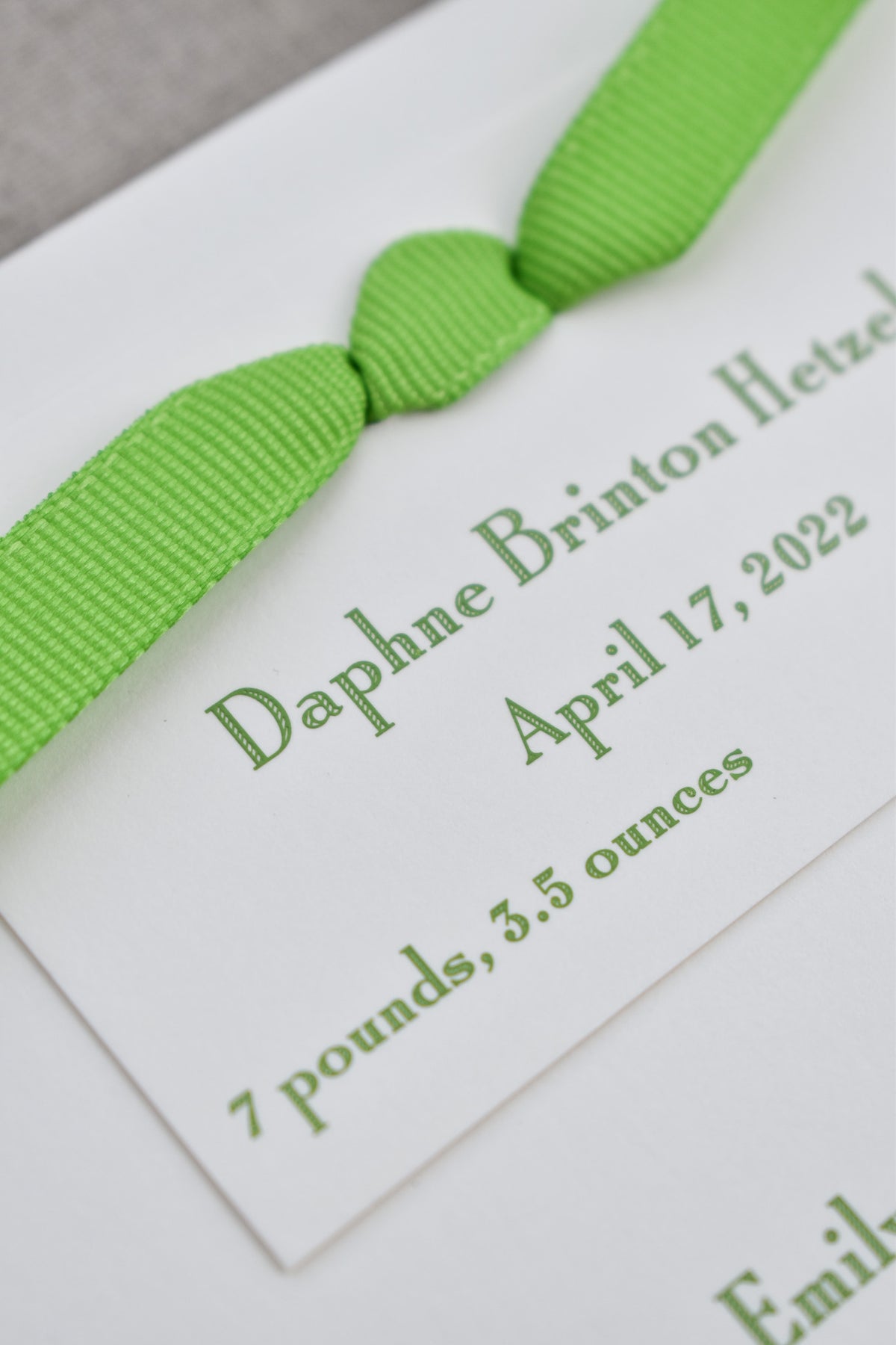 Daphne Birth Announcement (Ribbon)