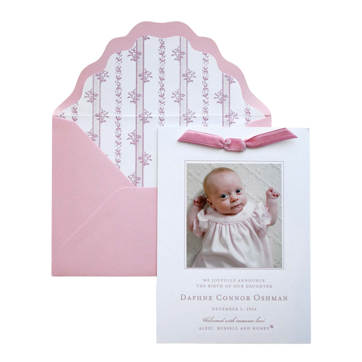 Alexi Birth Announcement (Ribbon)