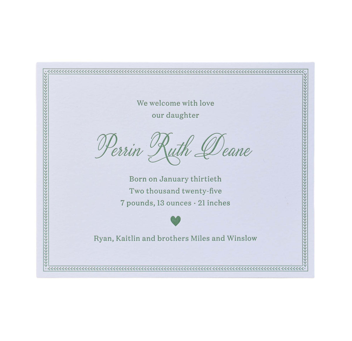 Grace Birth Announcement