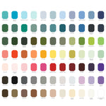 Color swatch chart with various color names
