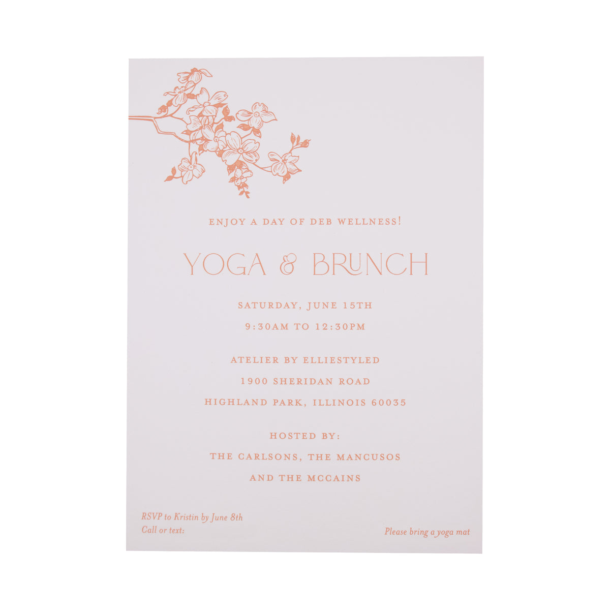 Flower Branch Shower Invitation