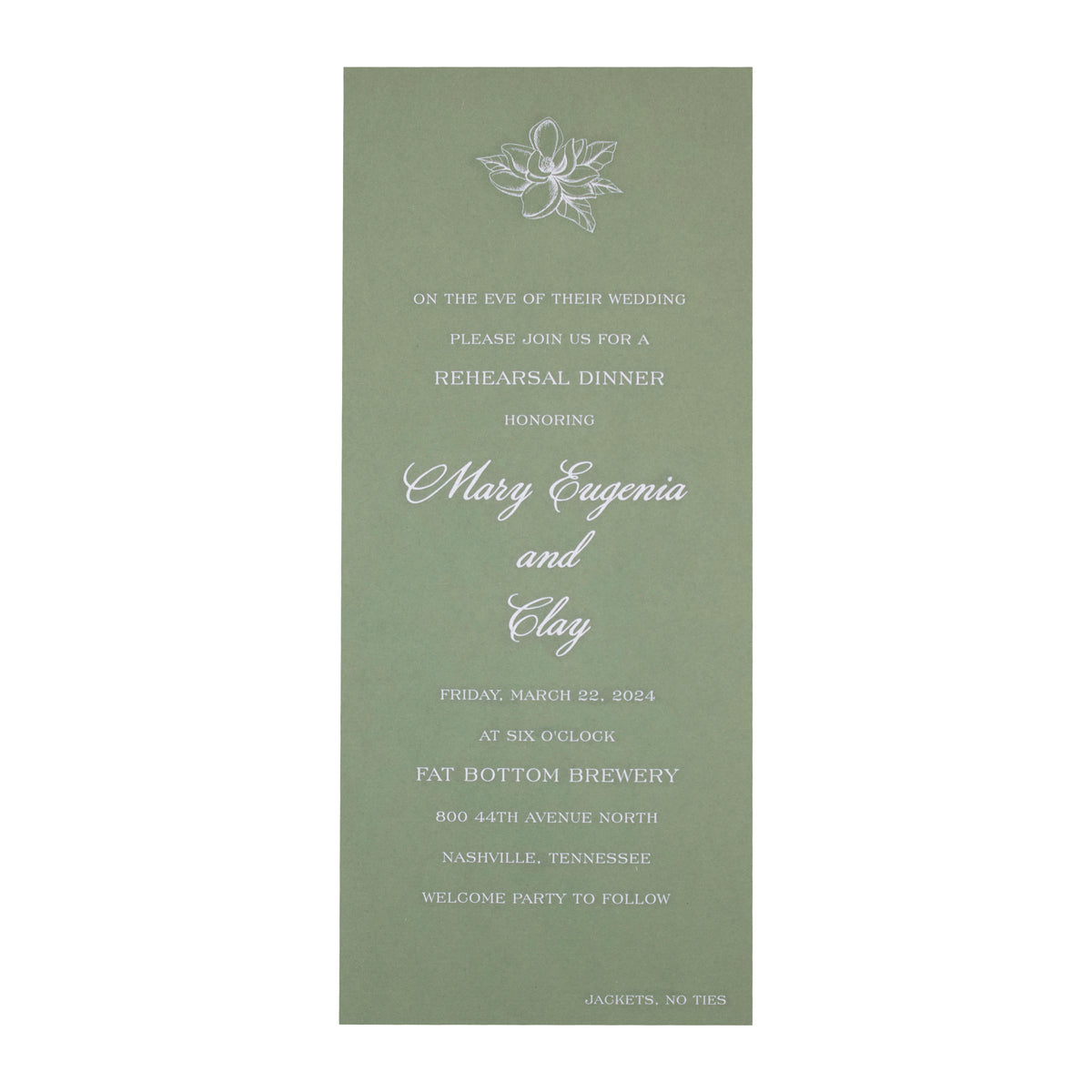 Franklin Dinner Invitation