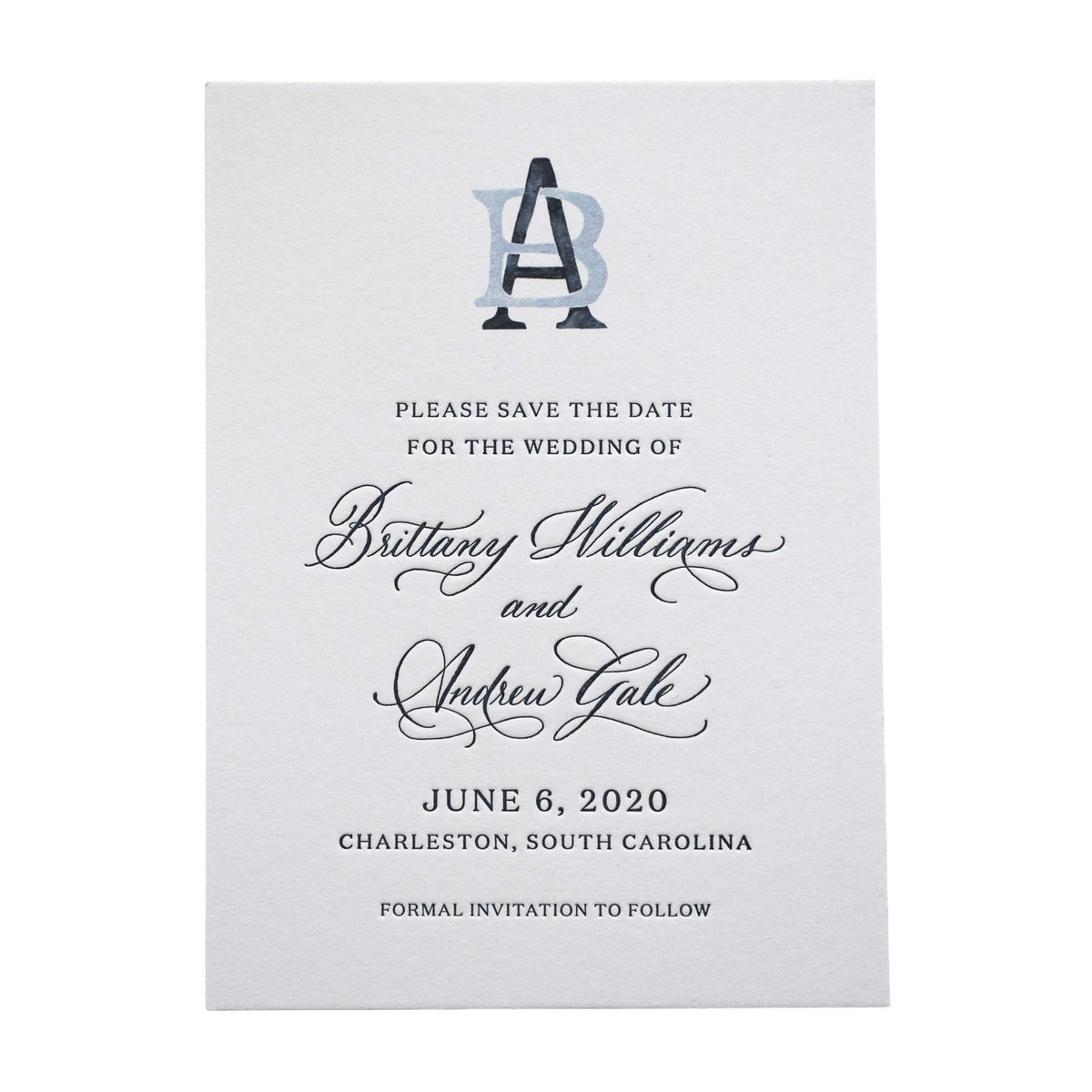 Gale Spot Calligraphy Save the Date