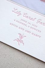 Lily Birth Announcement (Ribbon)