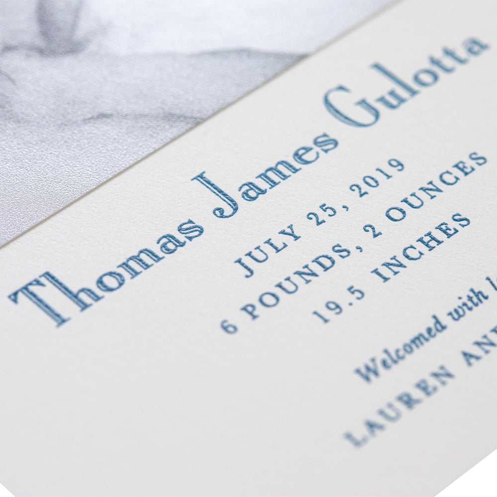 James Birth Announcement (Ribbon)