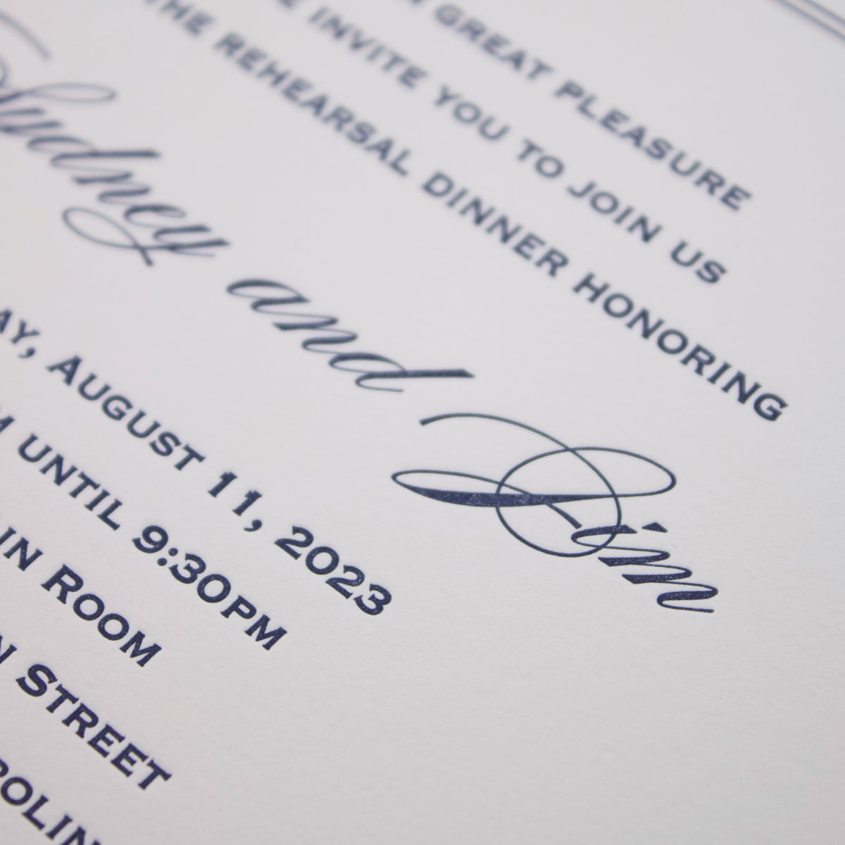 Jim Dinner Invitation