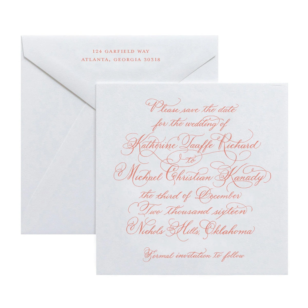 Katherine Full Calligraphy Save the Date