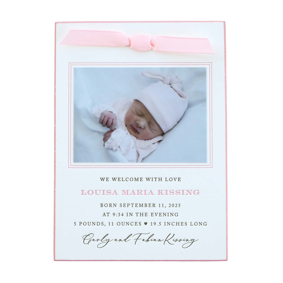 Win Birth Announcement (Ribbon)