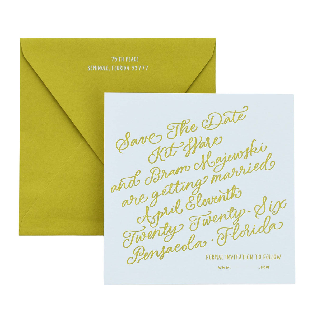 Sally Full Calligraphy Save the Date