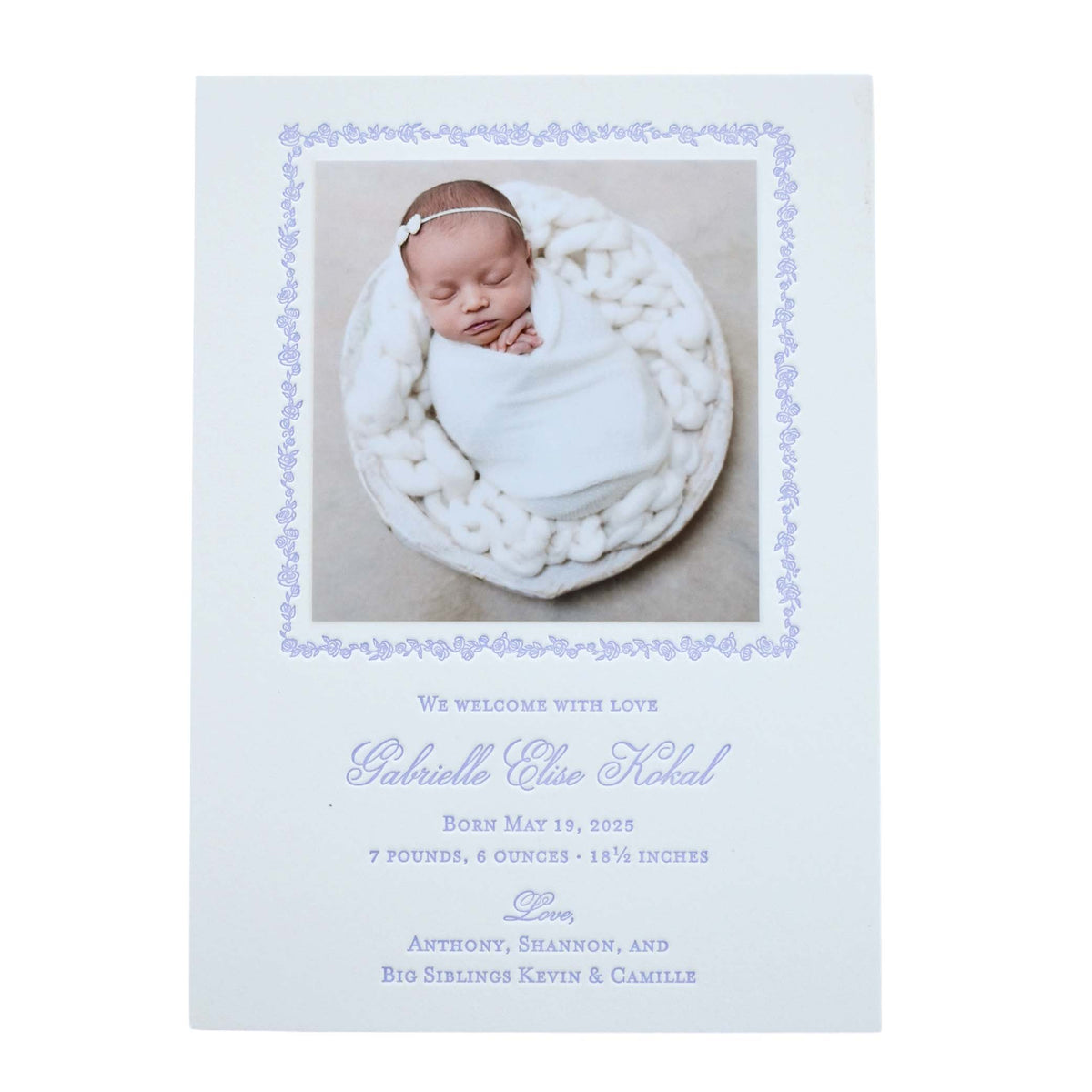 Emma Birth Announcement