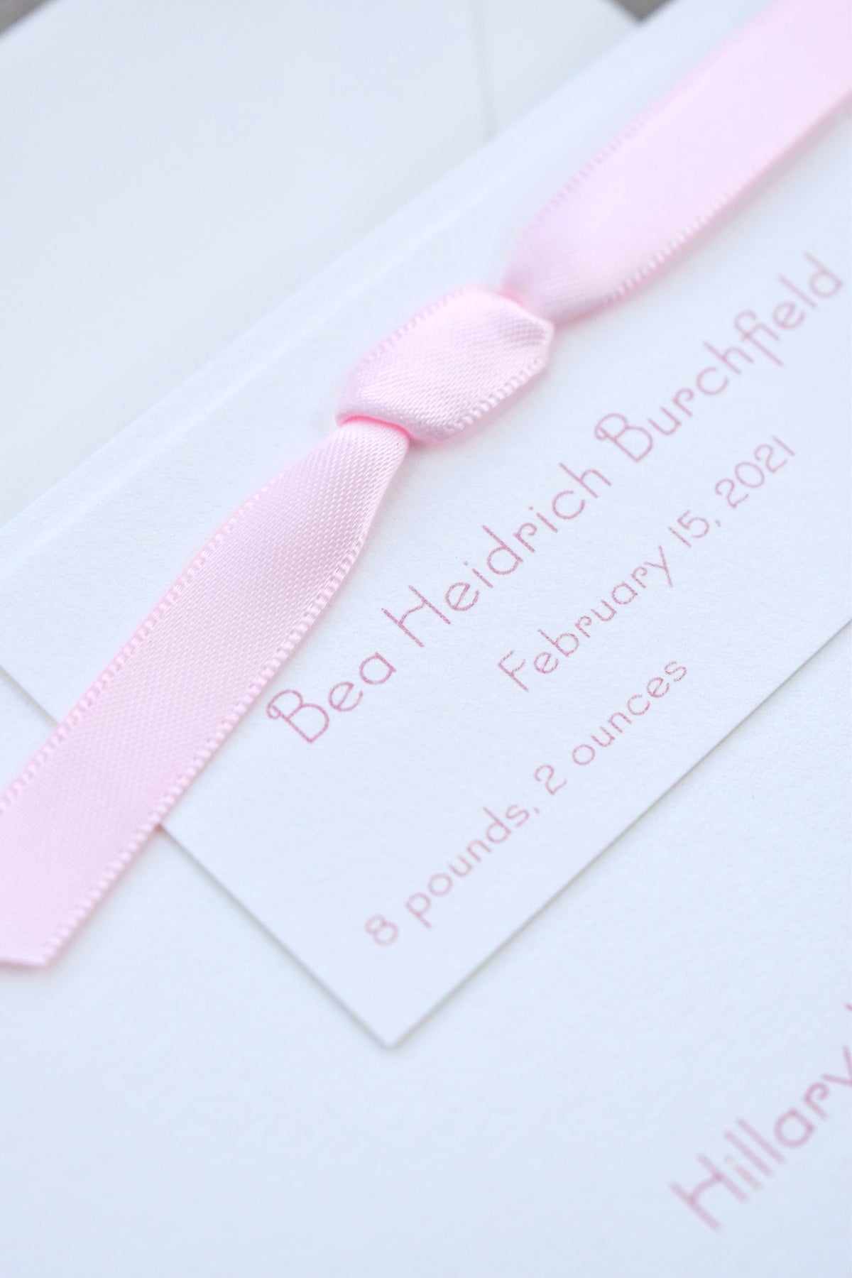 Louise Birth Announcement (Ribbon)