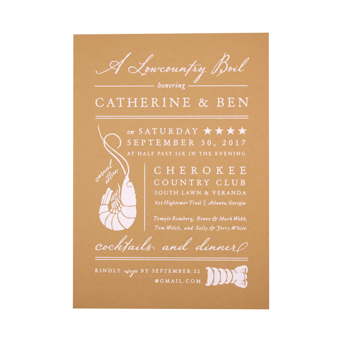 Lowcountry Boil Party Invitation