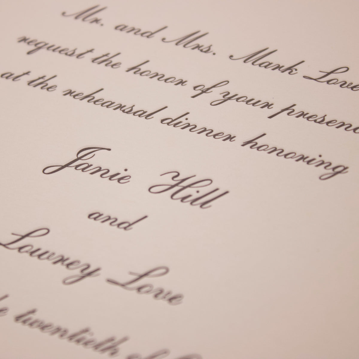 Lowrey Dinner Invitation