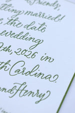 Sally Full Calligraphy Save the Date