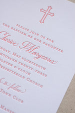 Clarice Baptism Invitation