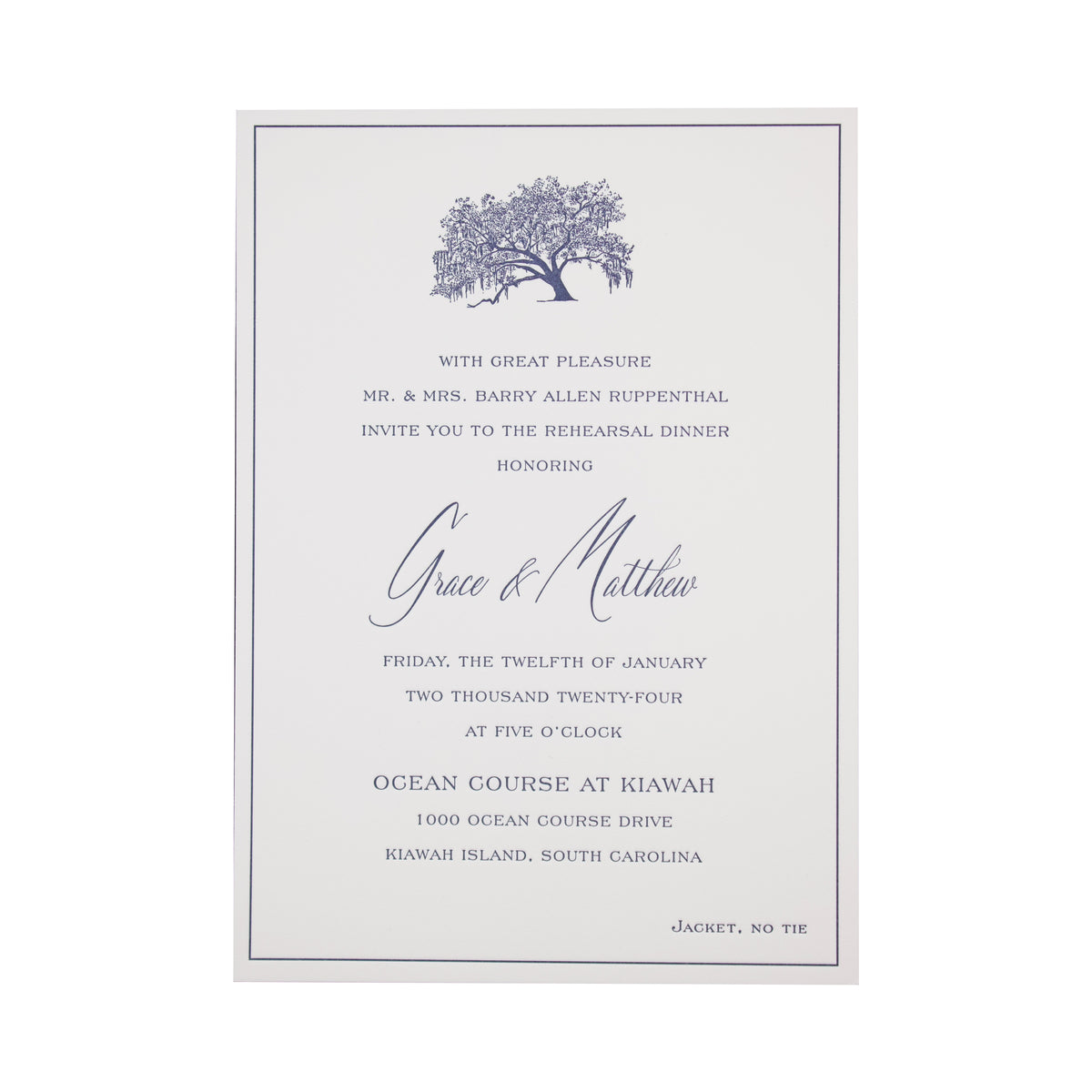 Matthew Dinner Invitation