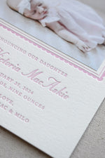 Mia Birth Announcement (Ribbon)