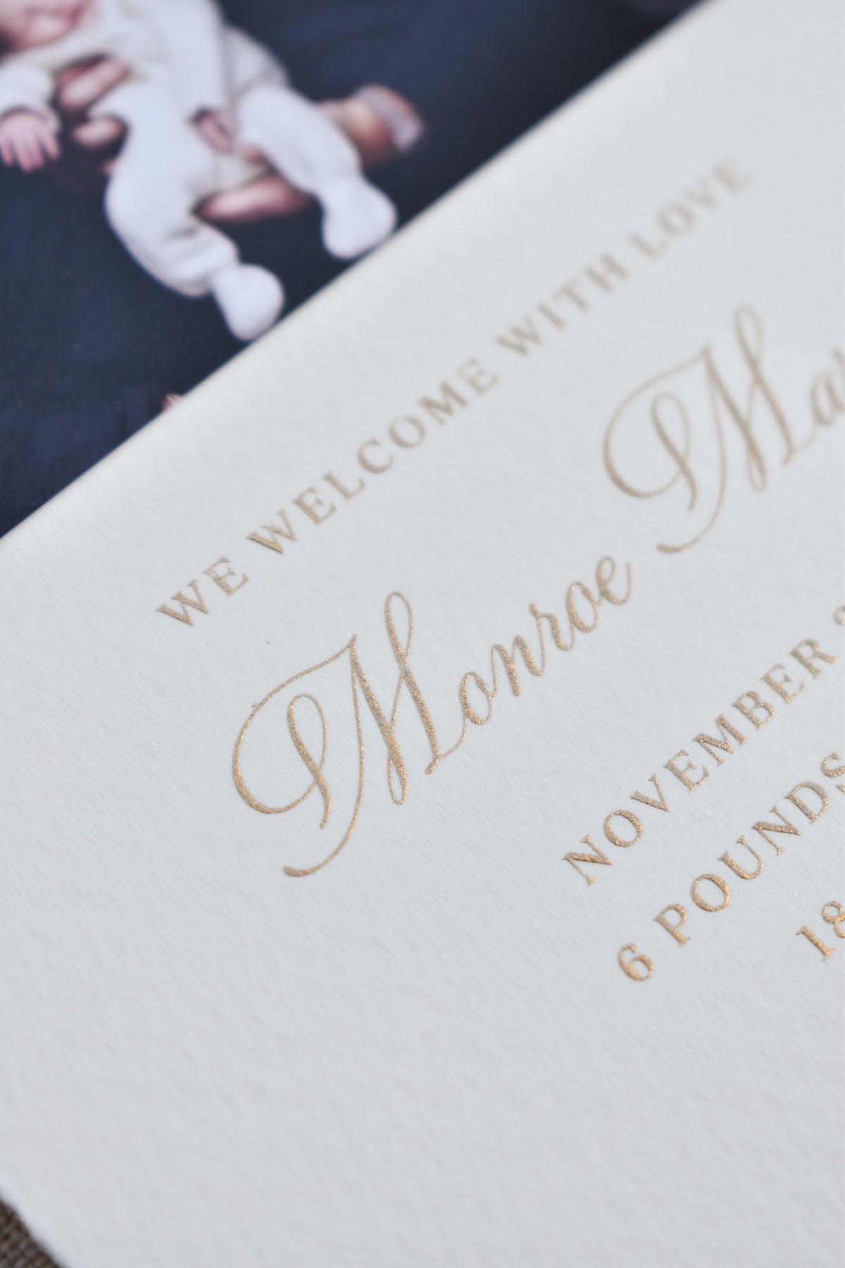 Monroe Birth Announcement (Ribbon)