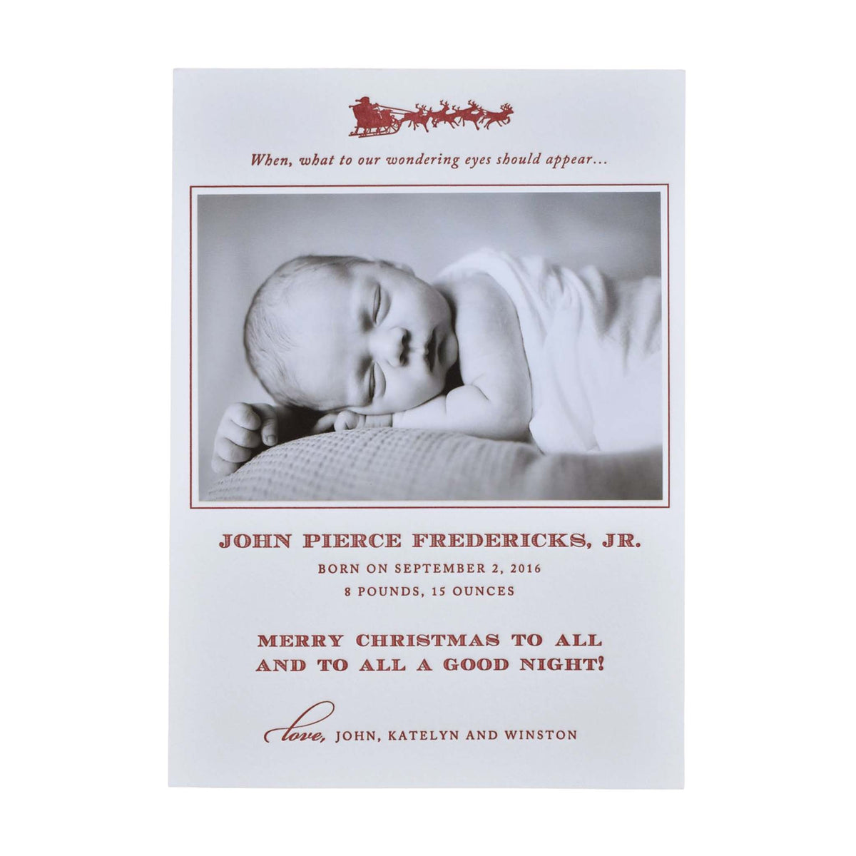Pierce Birth Announcement