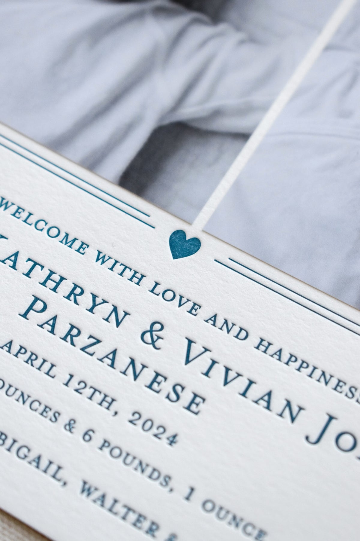 Parzanese Twin Birth Announcement